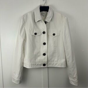 Neiman Marcus womens jacket white button down size 4